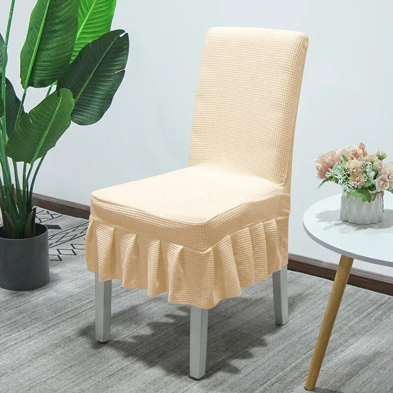 Thicker Fabric Skirt Chair Cover