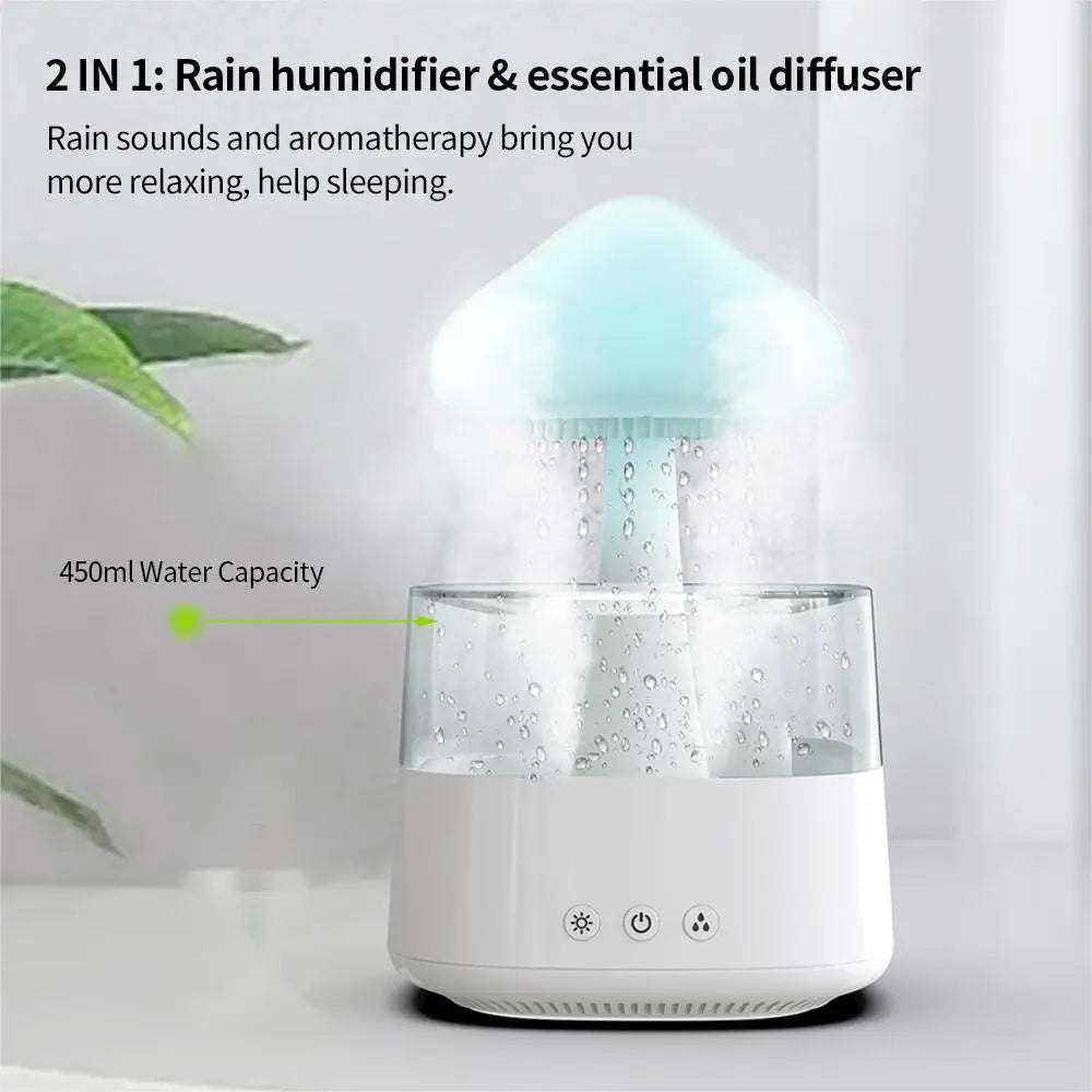 Relax Cloud Rain Humidifier Lamp