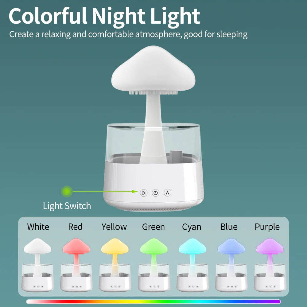 Relax Cloud Rain Humidifier Lamp